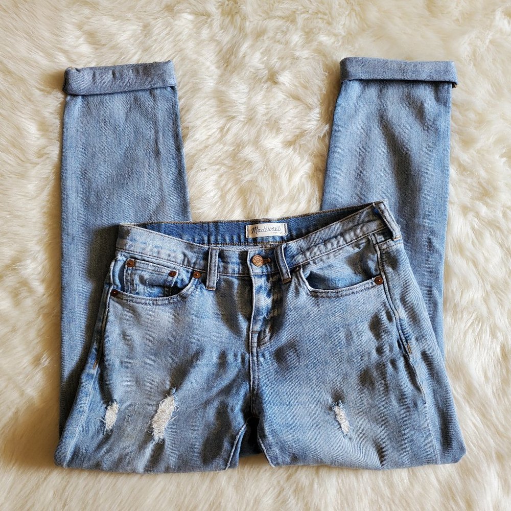Madewell Slim Boyjean Distressed Kinsey Wash 25 - Picture 7 of 16
